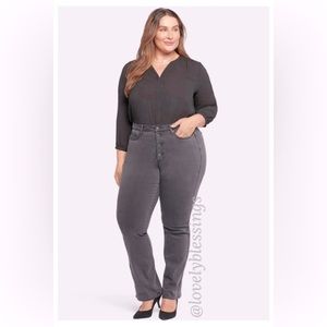 Gray Jeans Plus Size 18W Womens